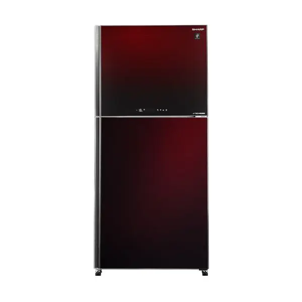 ثلاجه شارب انفرتر نوفروست 538 لترزجاج أحمر SJ-GV69G-RD