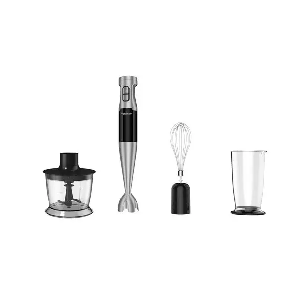 خلاط يدوى تورنيدو 1000 وات مزود بمضرب بيض من الاستانلس ستيل لون أسود 