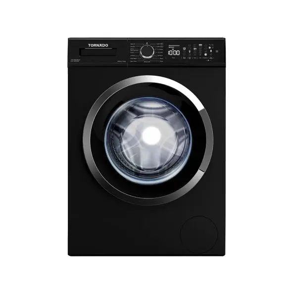 Tornado Washing Machine 8 kg - 1200 RPM - Black TWV-FN812BKOA