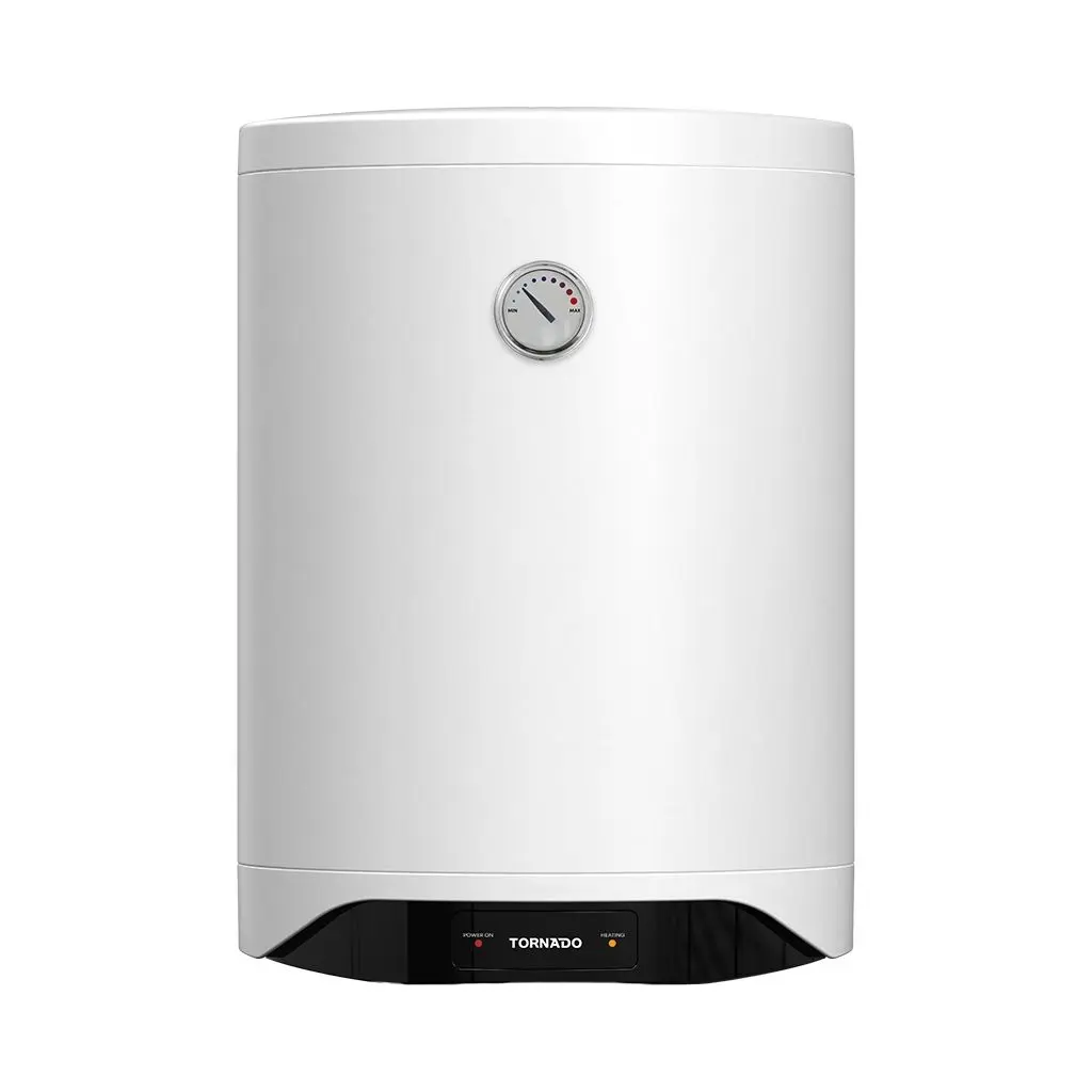 سخان تورنيدو كهرباء 50 لتر ، إينامل ، لمبة ليد ، أبيض