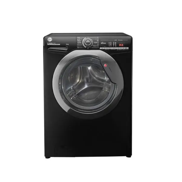 Hoover Automatic Front Load Washing Machine 8 kg Black H3WS383TAC3B-ELA