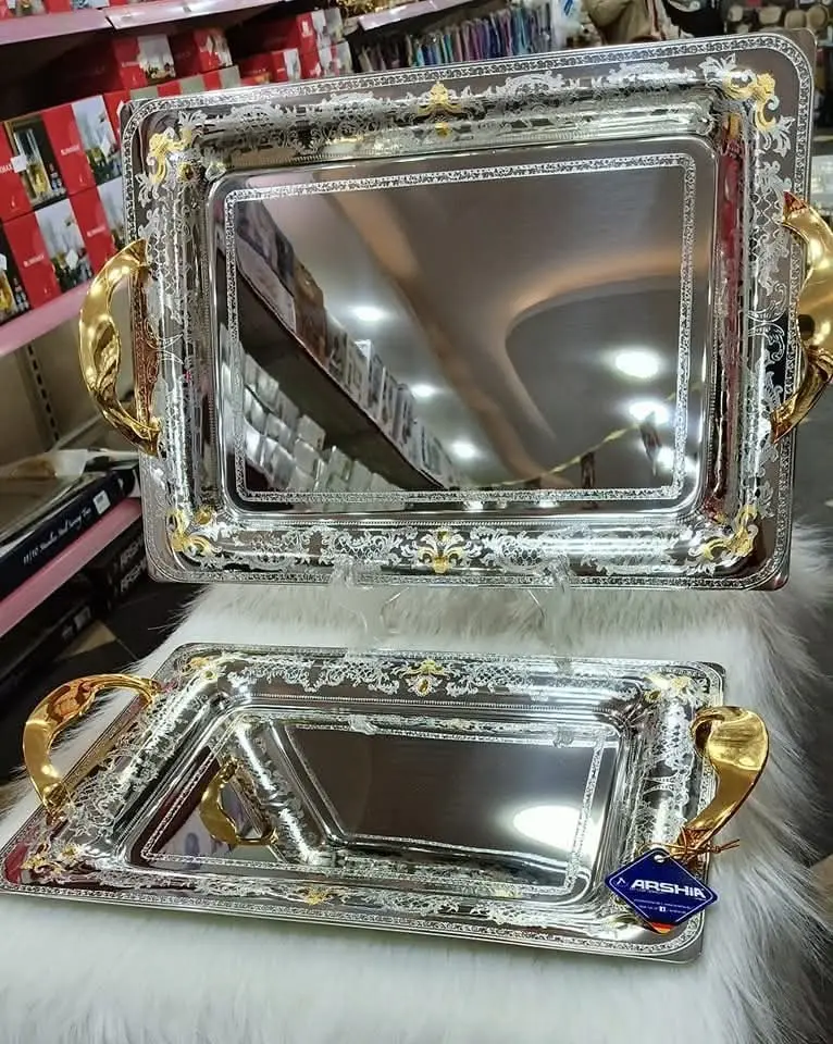 طقم صوانى تقديم استيل لوكس 1200