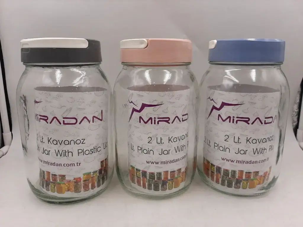 2L Glass Jar with Handle and Lid