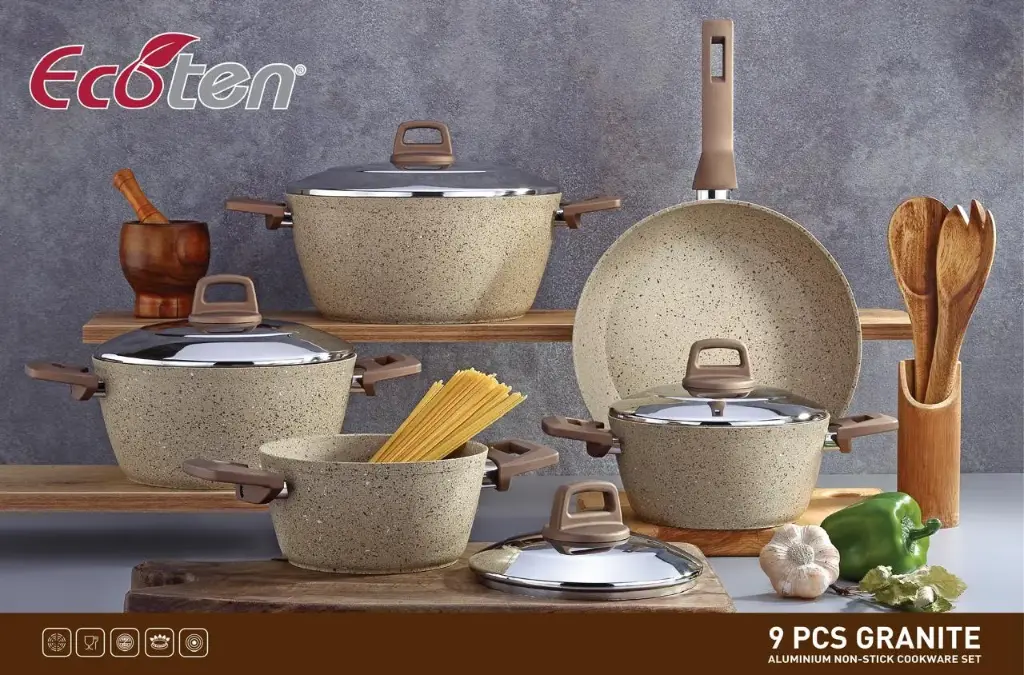 Tefal/Granite 9-piece set