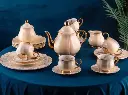 24-piece tea and cake set, creamy gold, S4050WA