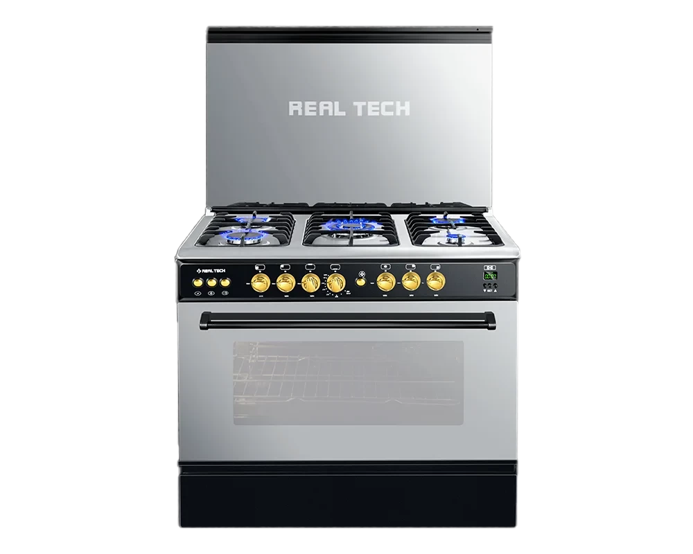 بوتجاز ريال تك روك 90سم اسود استيل ،مفتاح زهبي ، ديجيتال ، امان كامل