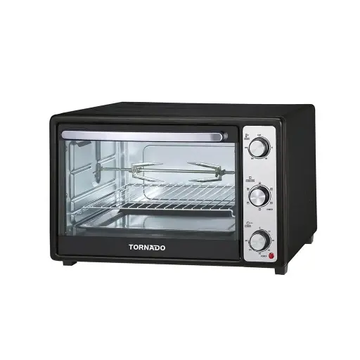 [(TEO-46NE(K] فرن كهربائى تورنيدو 46 لتر 1800 وات شواية مروحة أسود TEO-46NE(K)