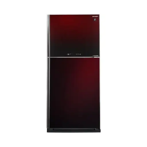 [SJ-GV63G-RD] ثلاجه شارب انفرتر نوفروست 480 لترباب زجاج أحمر SJ-GV63G-RD 