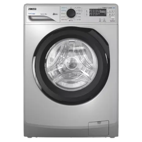 [12855_ZWF7240SB5] غساله زانوسى اوتوماتيك 7 ك ديجيتال  - بخار متعددة البرامج سلفر باب اسود ZWF7240SB5