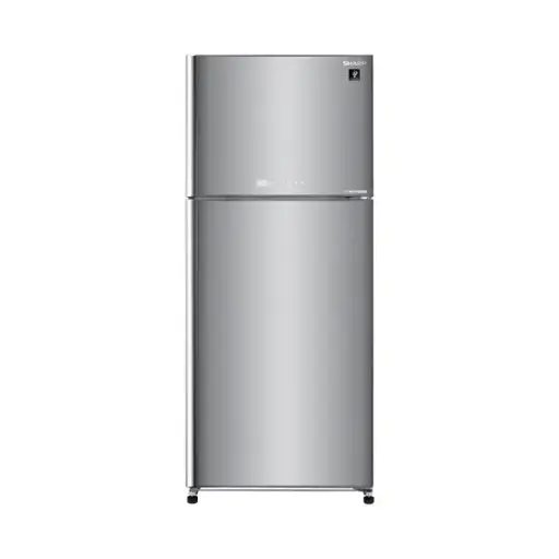 [SJ-GV48G-SL] ثلاجه شارب 2باب انفرتر 385 لتر باب زجاج لون سلفر