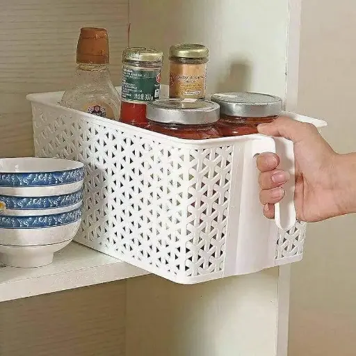 [18622_223518622010] Large rattan organizer