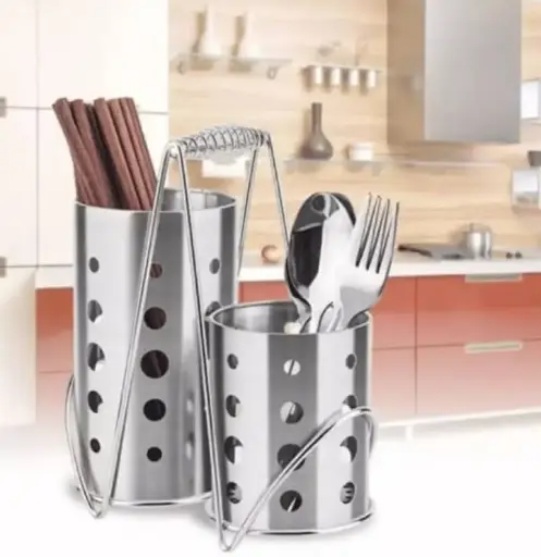 [19875_223519875010] 2-hole stainless steel spoon strainer