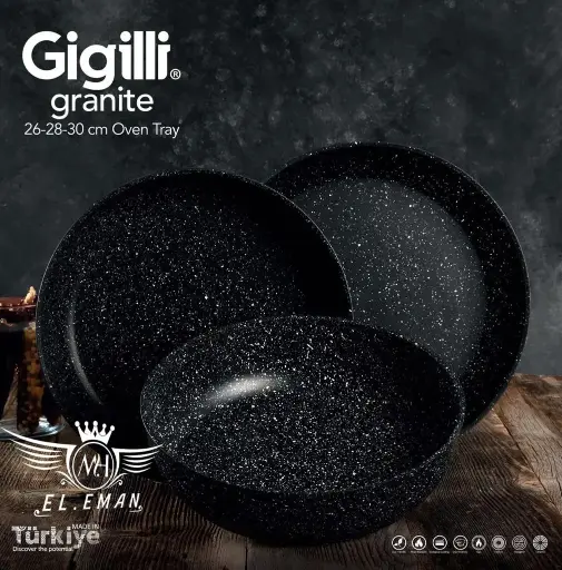 [20418_223520418010] 3-piece granite titanium oven tray set