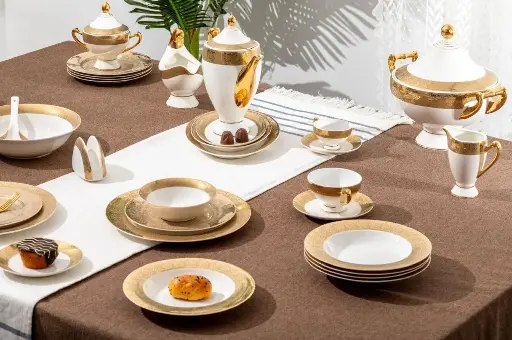 [20432_223520432010] طقم سفره كاس 66 ق  - 15 