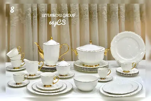 [20822_223520822010]  Diamond 66-piece dining set