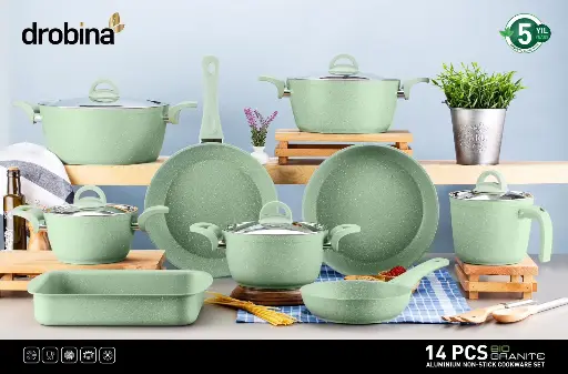 [22003] Granite/Tefal Titanium Dorbinna 14-piece cookware set/7200