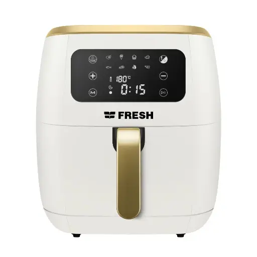 [X-Large W] قلايه فريش بدون زيت هوائيه 7 لتر ابيض