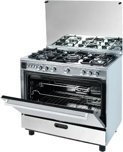 [3730MEGA] بوتجاز تكنو جاز 60*90 استانلس كامل حوامل زهر مروحه - ميجا