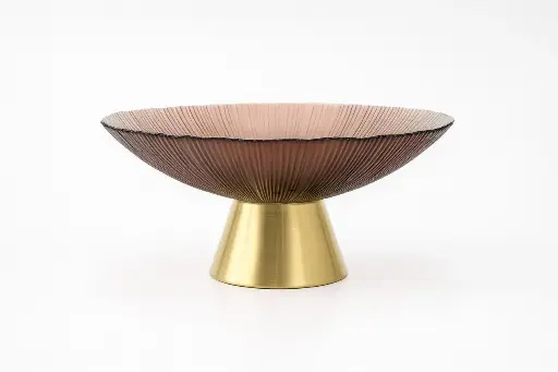 [22285] Fruit plate with gold base