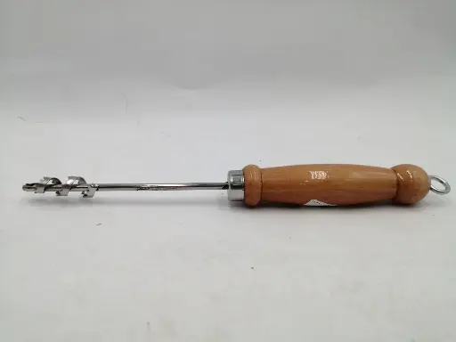 [22259] Stainless steel spiral saw with wooden handle