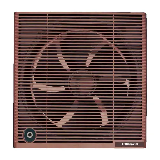 [TVS-25NM] شفاط تورنيدو جسم معدن حمام بشبكه بنى