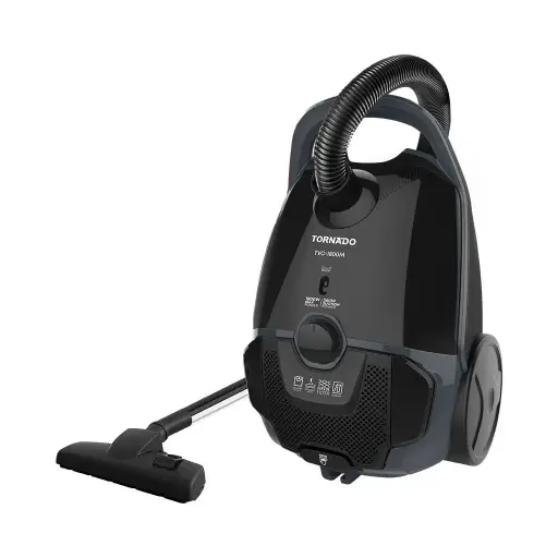 [TVC-1800MG] TORNADO Vacuum Cleaner 1800 Watt HEPA Filter Black x Grey TVC-1800MG