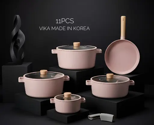 [222227] طقم سيراميك نيو فلام 11ق غطاء بيركس 6000فيكا